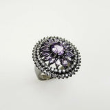 Anillo de Amatista y cubic zirconia - Anillos