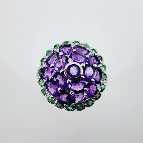 Anillo de Amatista y Esmeralda - Anillos