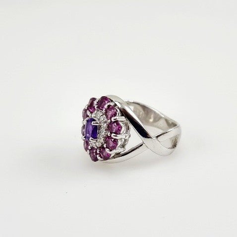 Anillo de Amatista y Rodolita - Anillos