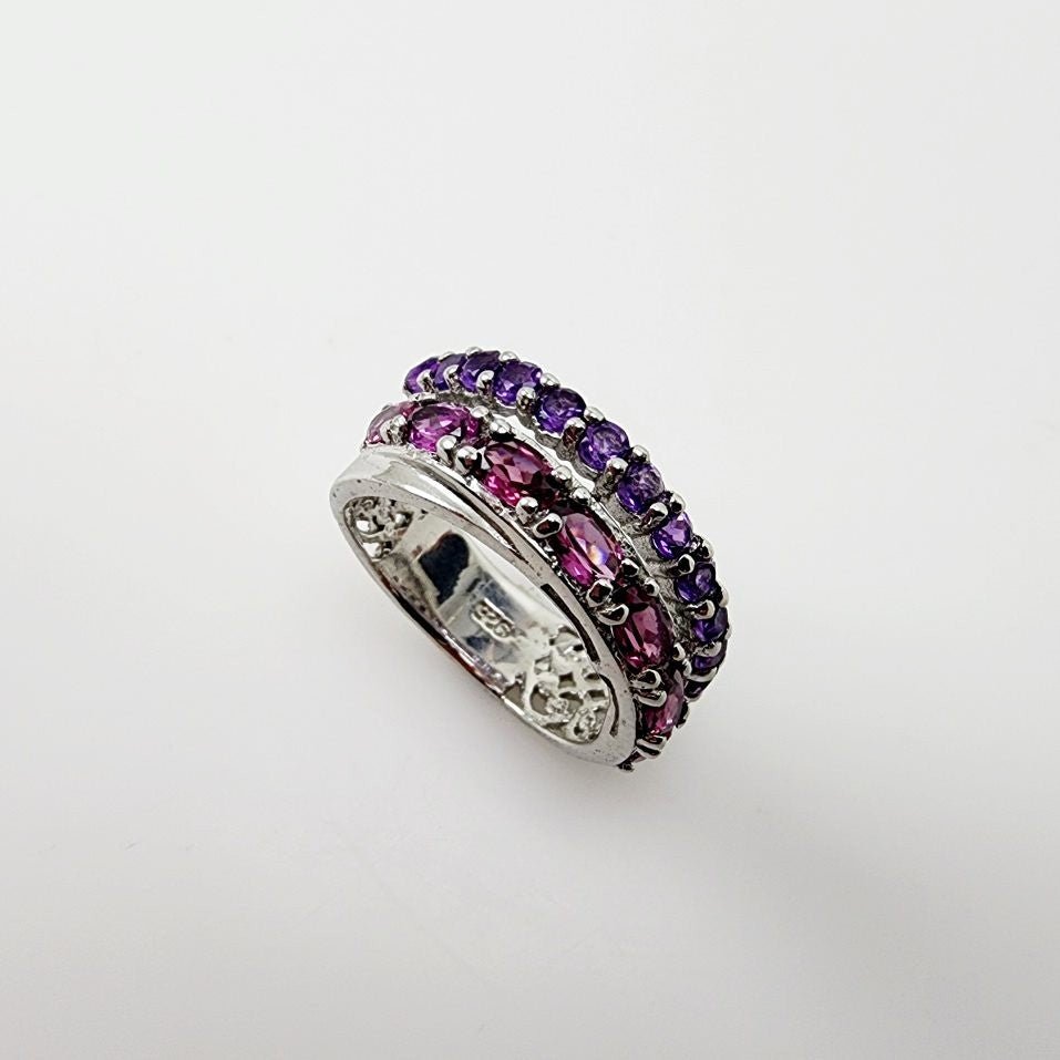 Anillo de Amatista y Rodolita - Anillos