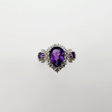 Anillo de Amatista y Topacio Blanco - Anillos