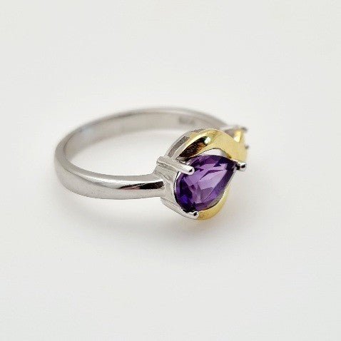 Anillo de Amatista y turmalina rosa - Anillos