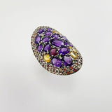 Anillo de amatista, zafiro y Citrino - Anillos