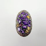 Anillo de amatista, zafiro y Citrino - Anillos