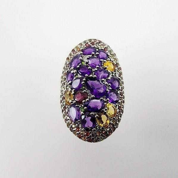 Anillo de amatista, zafiro y Citrino - Anillos