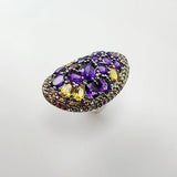 Anillo de amatista, zafiro y Citrino - Anillos