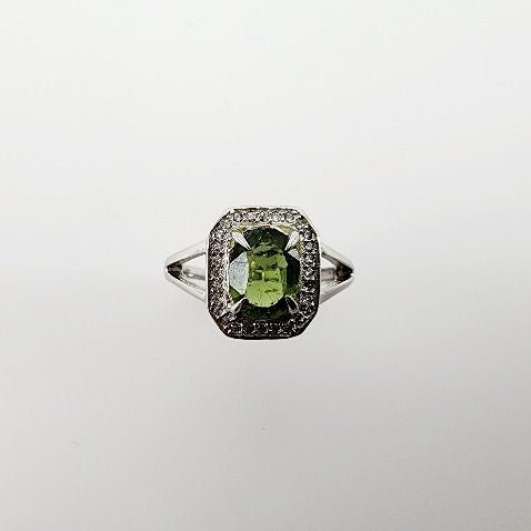Anillo de Apatita y cubic zirconia - Anillos