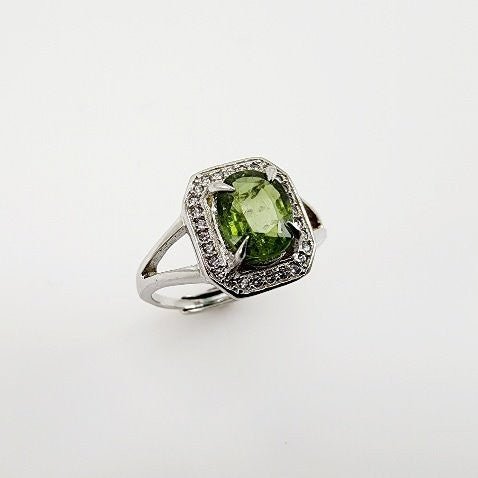 Anillo de Apatita y cubic zirconia - Anillos