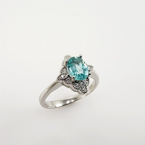 Anillo de Apatita y cubic zirconia - Anillos
