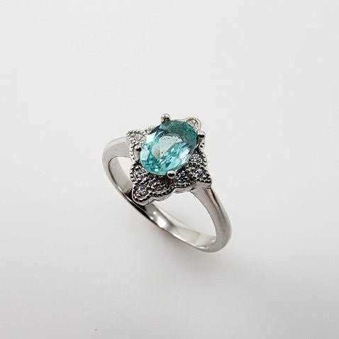 Anillo de Apatita y cubic zirconia - Anillos