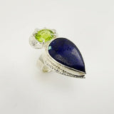 Anillo de Azurita y Peridoto - Anillos