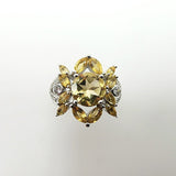 Anillo de Citrino y cubic zirconia - Anillos