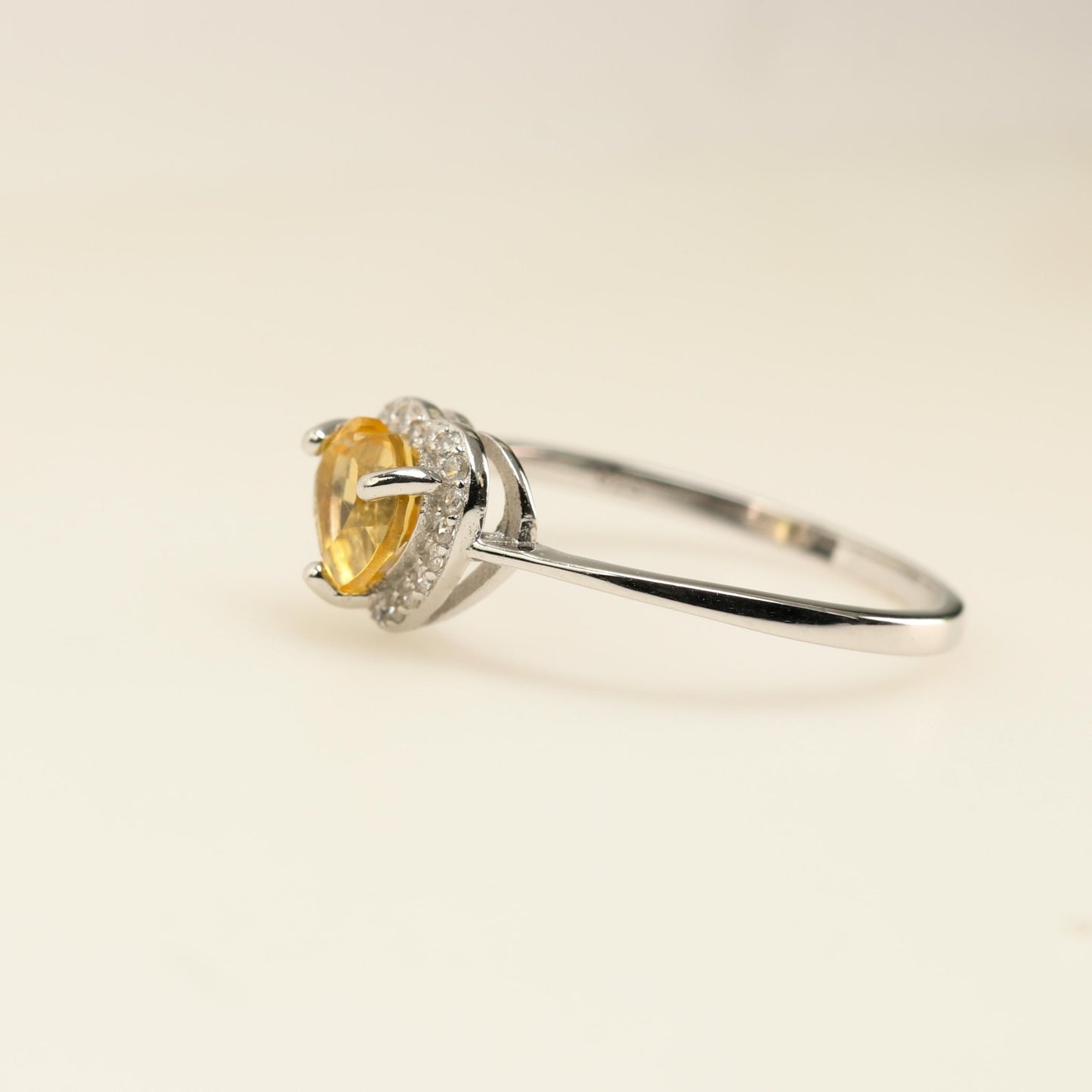 Anillo de Citrino Y Cubic zirconia - Anillos
