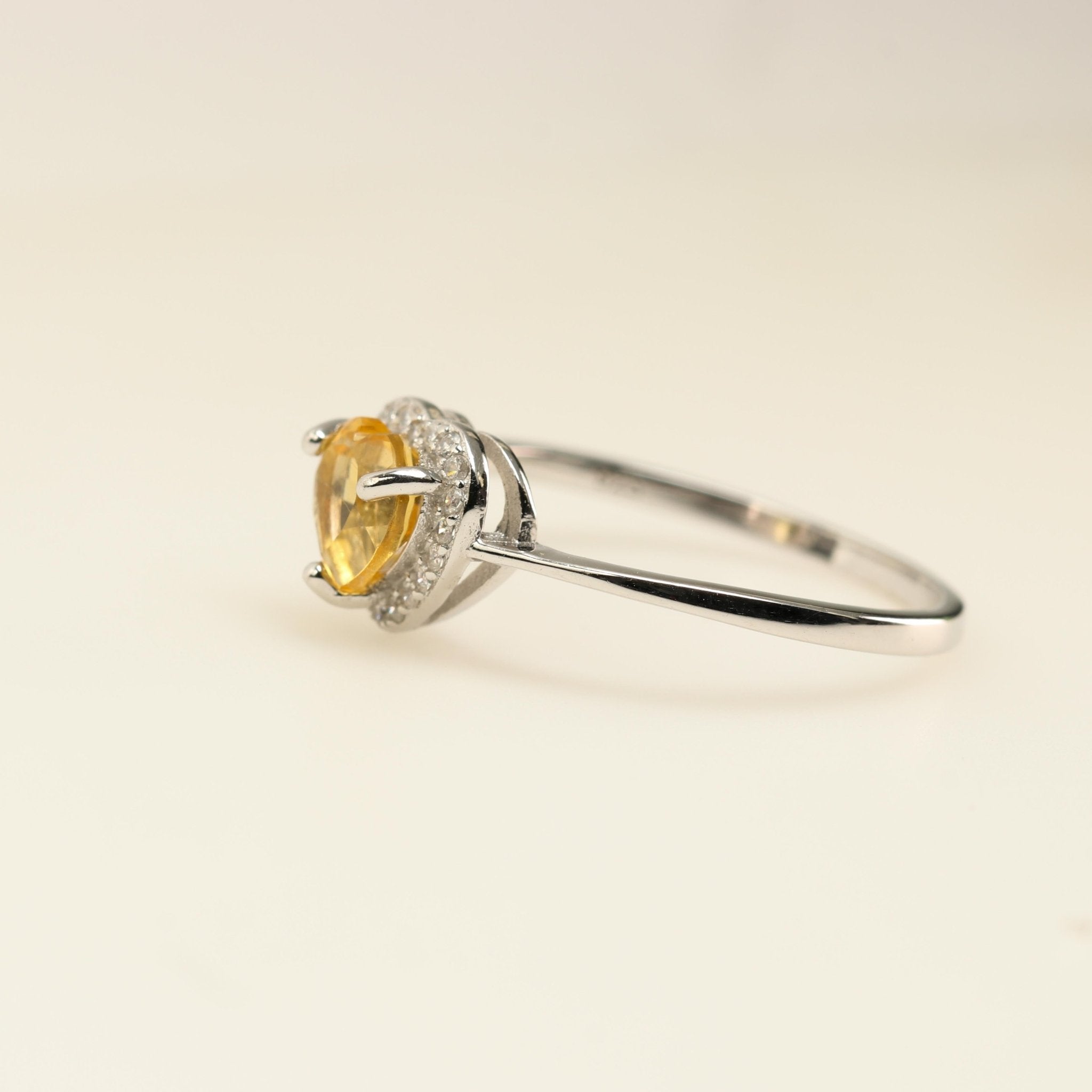 Anillo de Citrino Y Cubic zirconia - Anillos