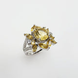 Anillo de Citrino y cubic zirconia - Anillos