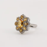 Anillo de Citrino y cubic zirconia - Anillos