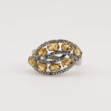 Anillo de Citrino Y Cubic zirconia - Anillos