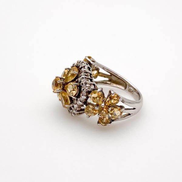 Anillo de Citrino y cubic zirconia - Anillos
