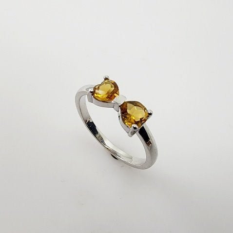 Anillo de Citrino y cubic zirconia - Anillos