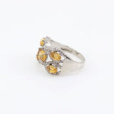 Anillo de Citrino y cubic zirconia - Anillos