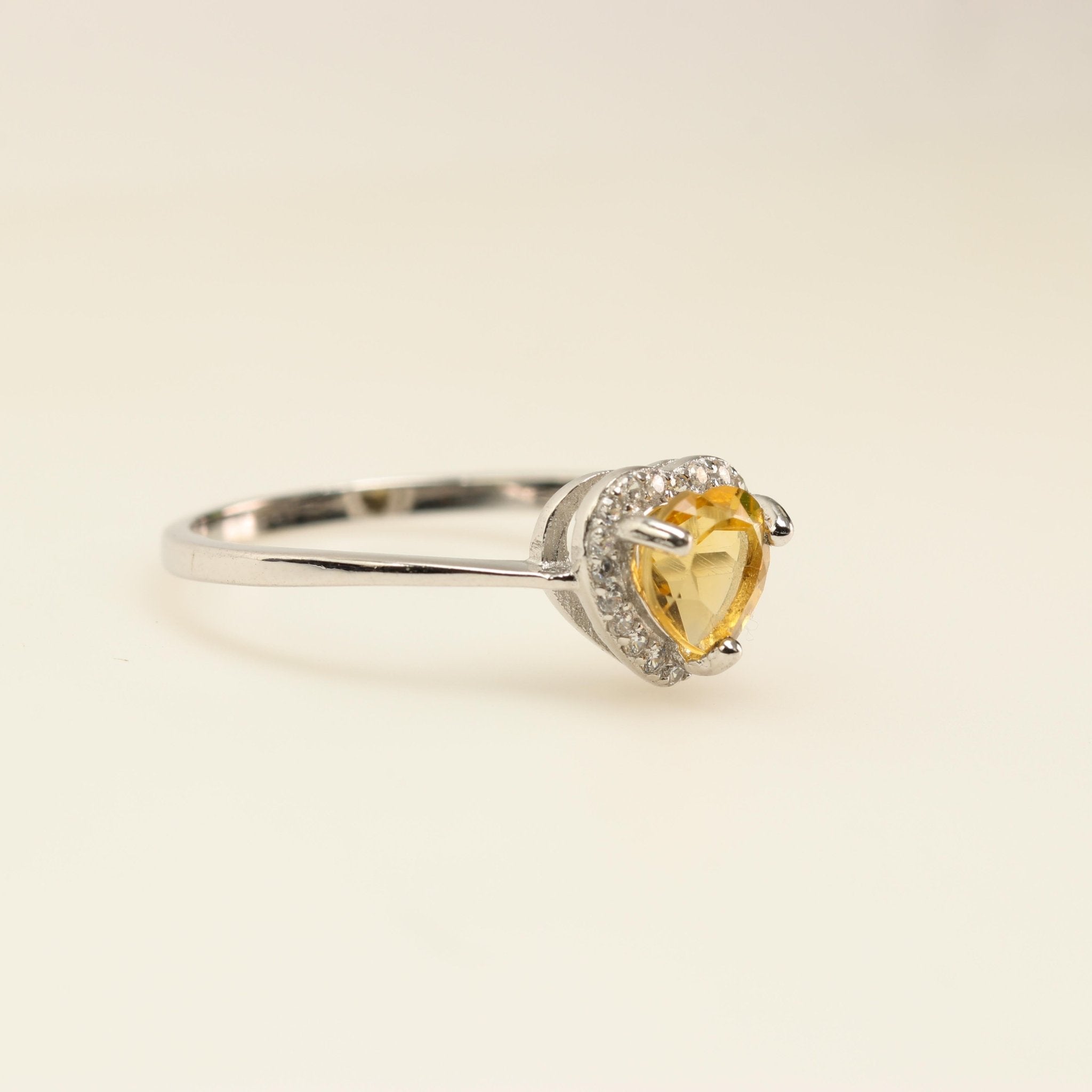 Anillo de Citrino Y Cubic zirconia - Anillos