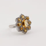 Anillo de Citrino y cubic zirconia - Anillos