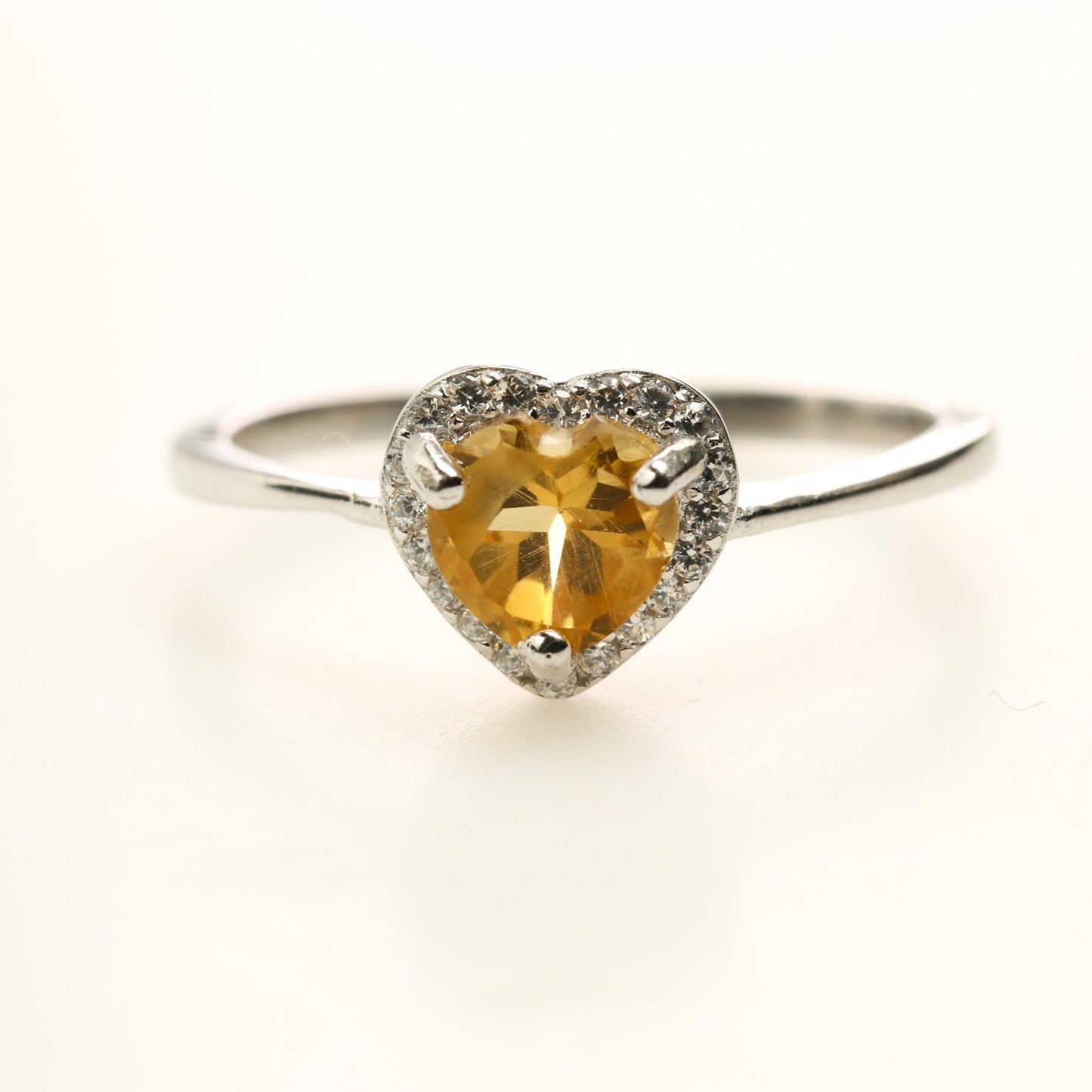 Anillo de Citrino Y Cubic zirconia - Anillos