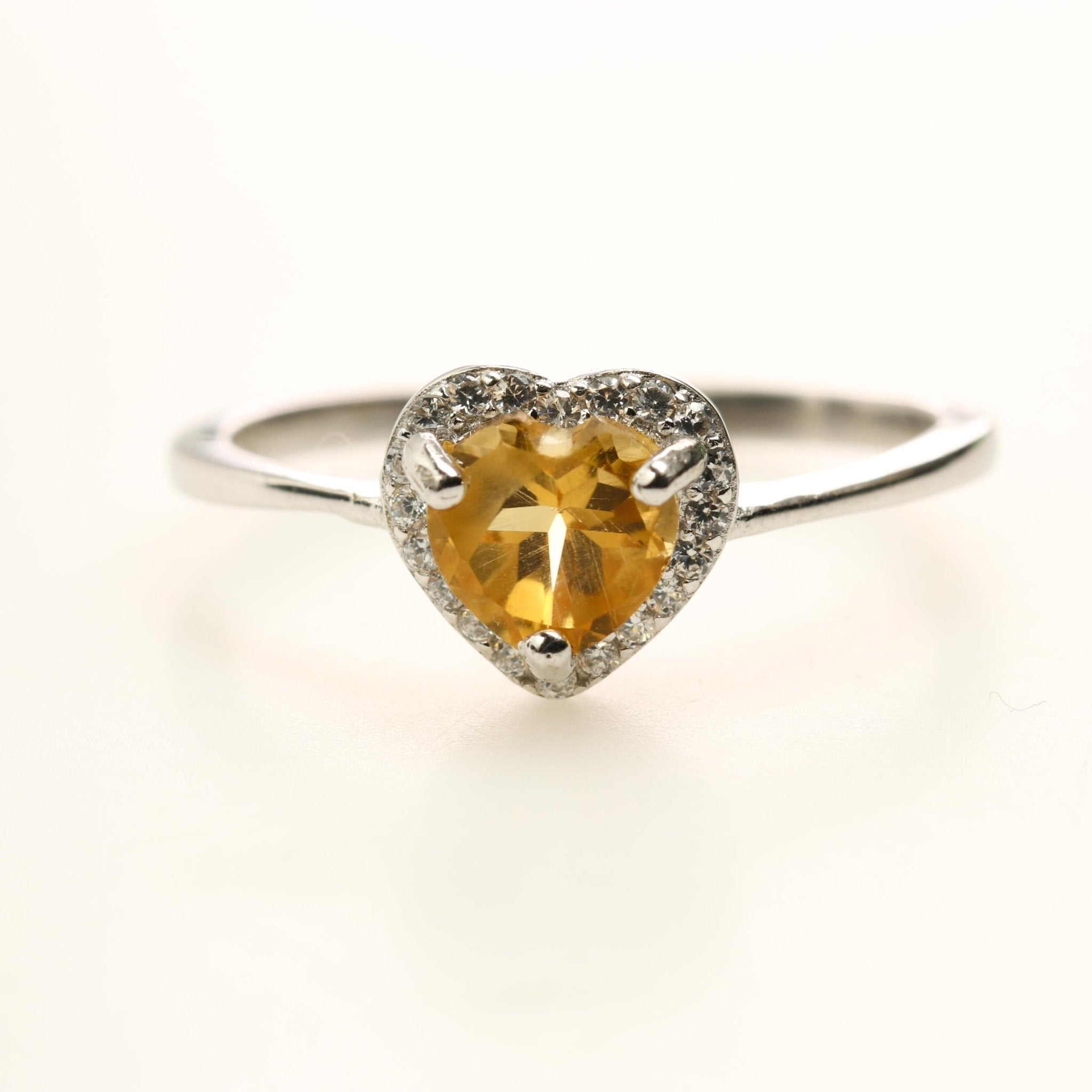Anillo de Citrino Y Cubic zirconia - Anillos