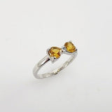 Anillo de Citrino y cubic zirconia - Anillos