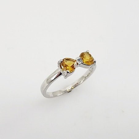 Anillo de Citrino y cubic zirconia - Anillos