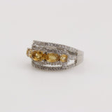 Anillo de Citrino y cubic zirconia - Anillos