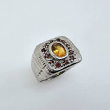Anillo de Citrino y Granate rodolito - Anillos