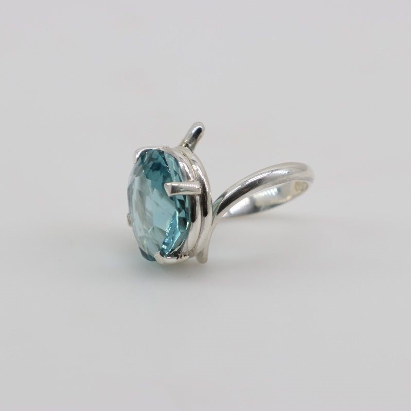 Anillo de Cuarzo Aqua Aura - Anillos