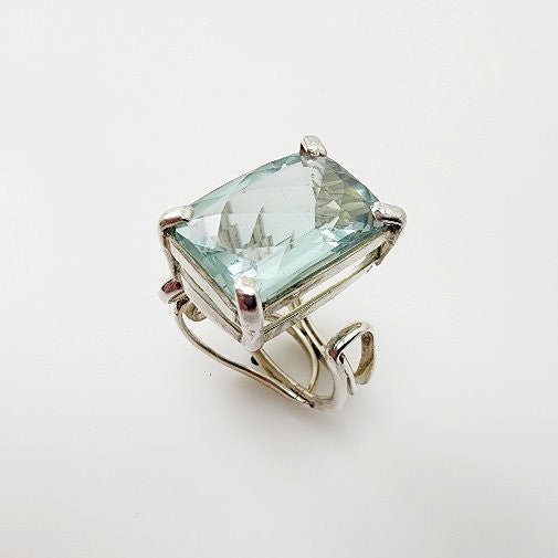 Anillo de Cuarzo Aqua Aura - Anillos