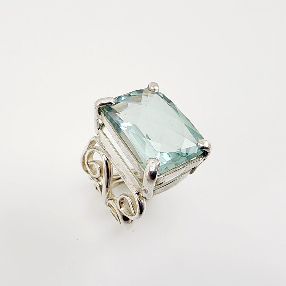 Anillo de Cuarzo Aqua Aura - Anillos
