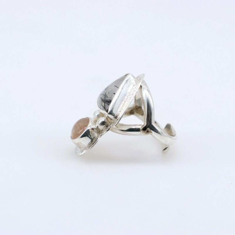 Anillo de Cuarzo con turmalina y Cuarzo Rutilado - Anillos