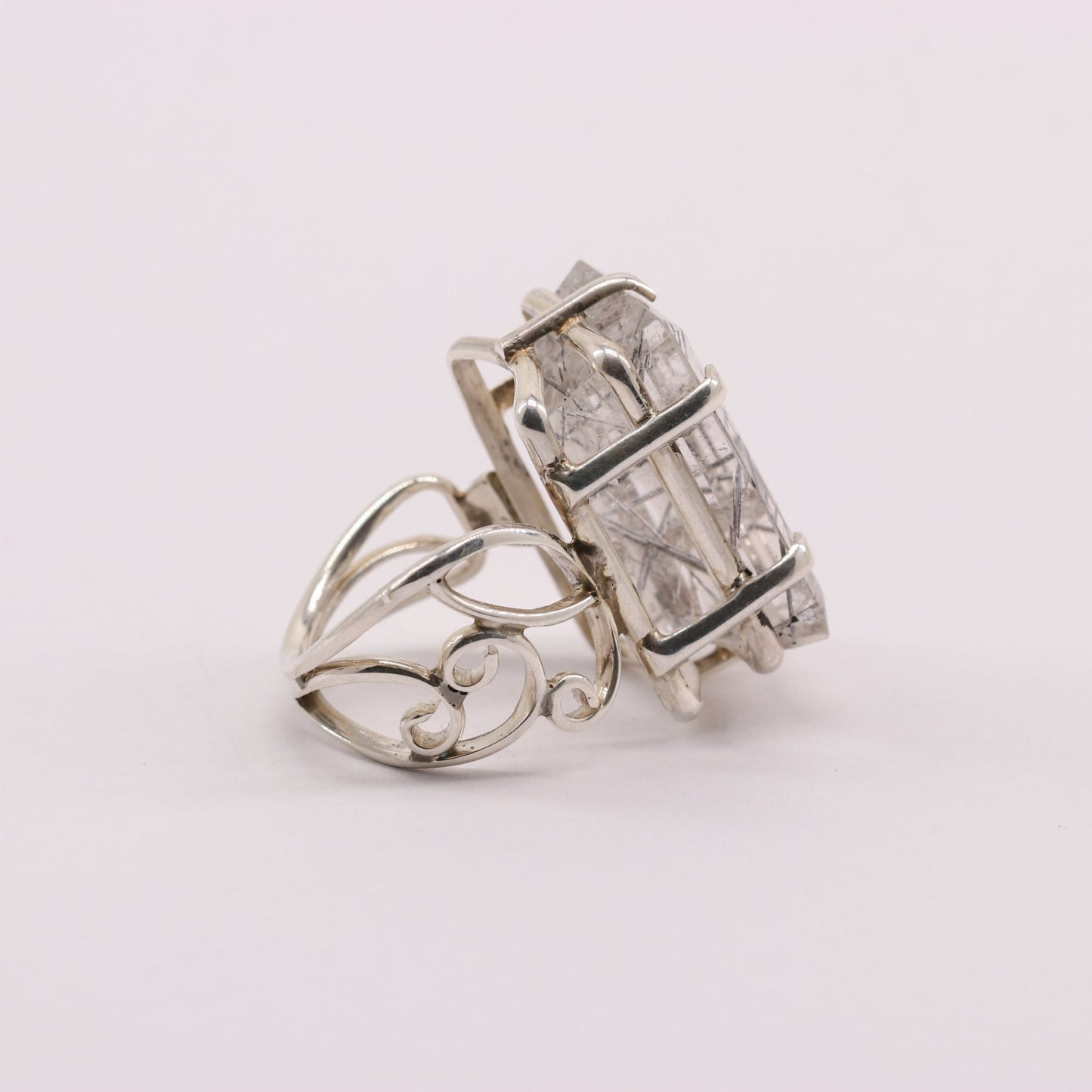 Anillo de Cuarzo turmalinado - Anillos