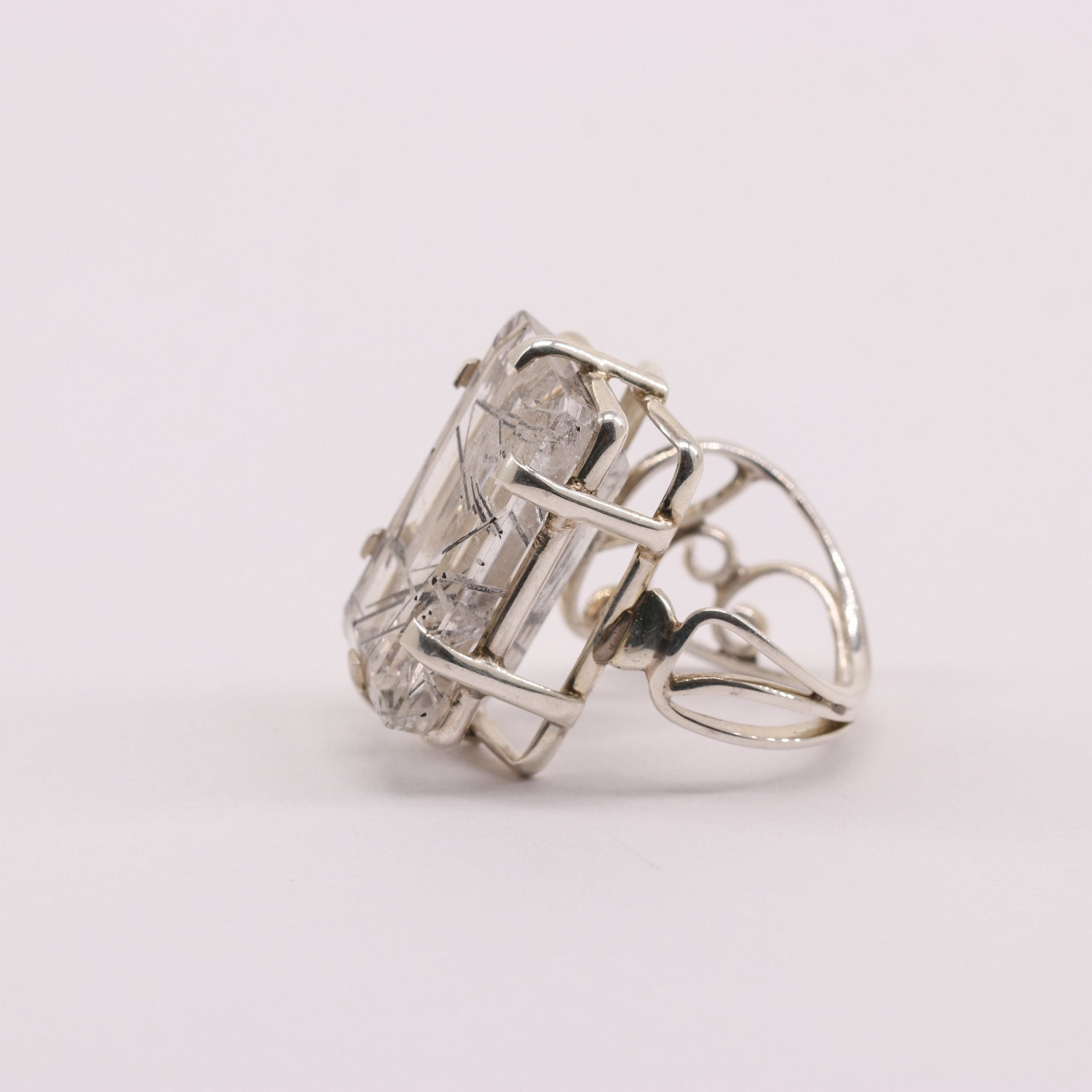 Anillo de Cuarzo turmalinado - Anillos