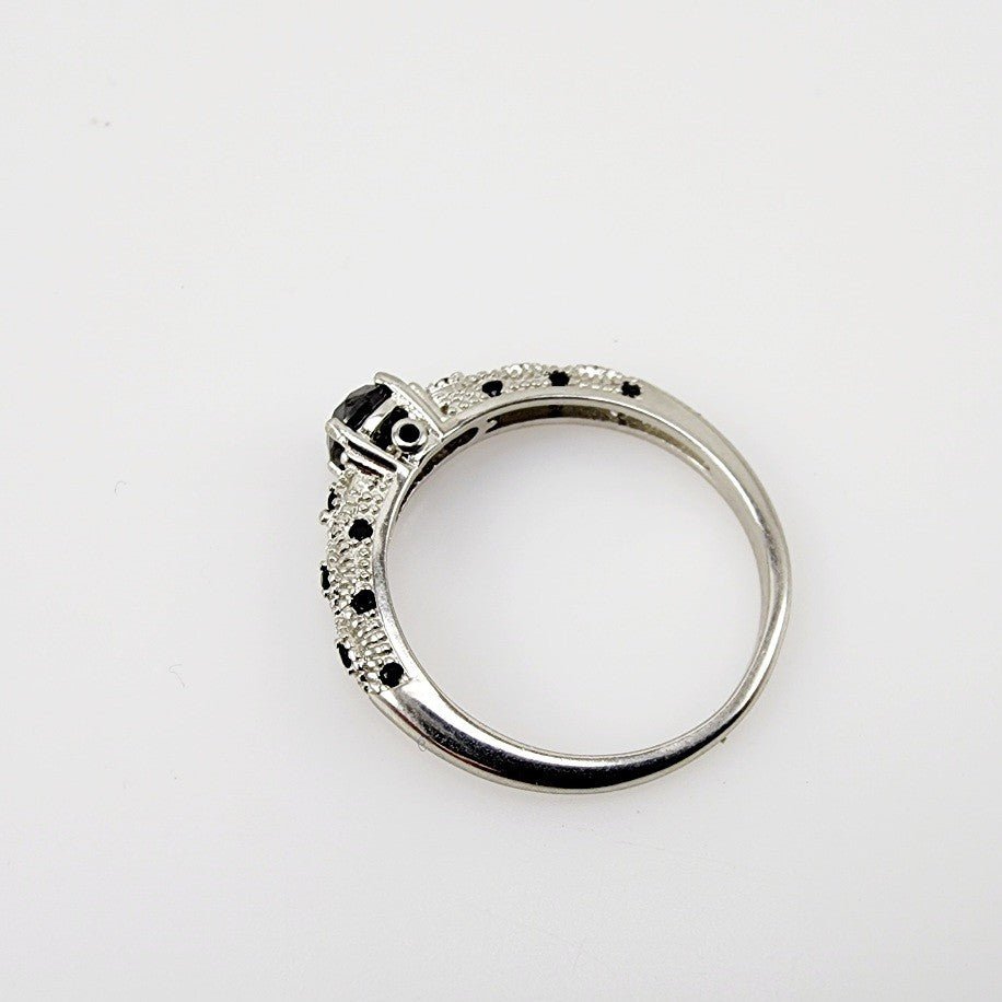 Anillo de Diamante negro y espinela negra - Anillos