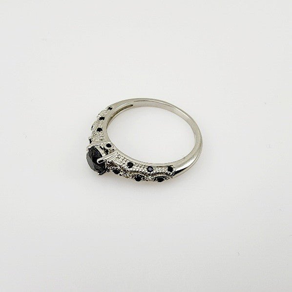 Anillo de Diamante negro y espinela negra - Anillos