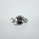 Anillo de Diamante y topacios blancos - Anillos