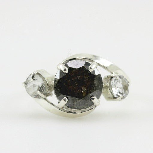 Anillo de Diamante y topacios blancos - Anillos