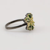 Anillo de Diópsido, peridoto y cubic zirconia - Anillos