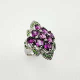 Anillo de Diopsido y Granate Rodolito - Anillos