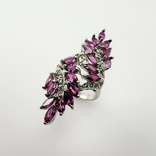 Anillo de Diopsido y Granate Rodolito - Anillos