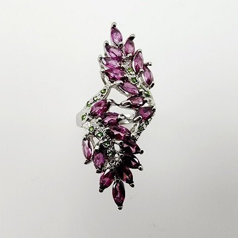 Anillo de Diopsido y Granate Rodolito - Anillos