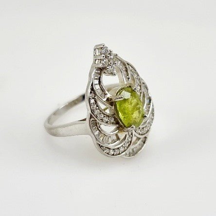 Anillo de Esfena y cubic zirconia - Anillos