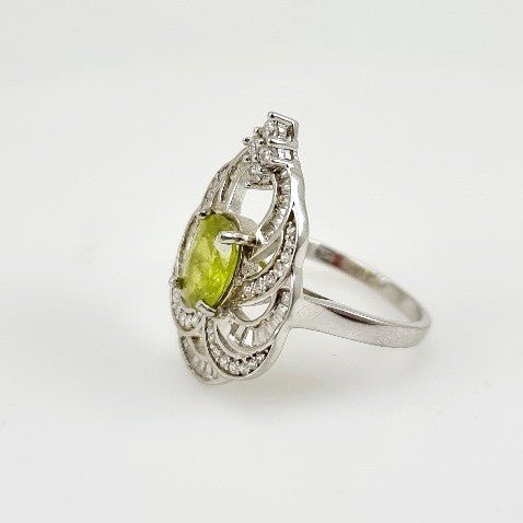 Anillo de Esfena y cubic zirconia - Anillos