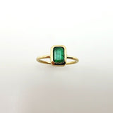 Anillo de Esmeralda en oro 14 k - Anillos