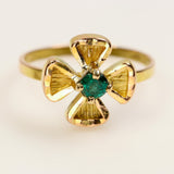 Anillo de Esmeralda en oro 18 k - Anillos